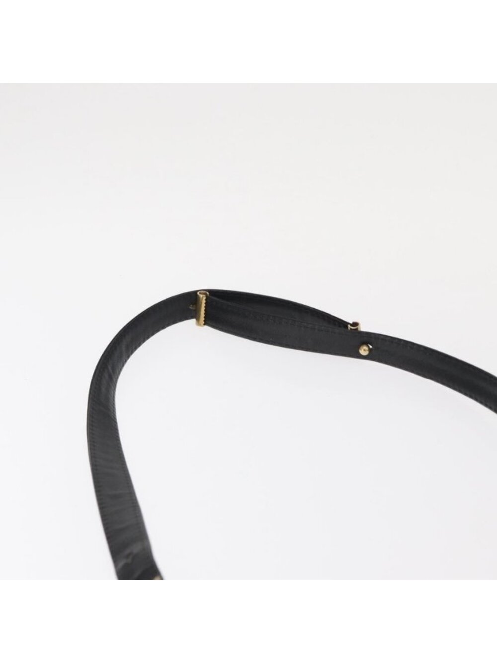 Authentic Christian Dior Trotter Canvas Shoulder Bag Black Gold - Picture 15 of 16